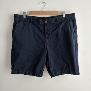 John Varvatos Shorts Mens 38 Navy Blue Cotton Chino Casual Preppy 9” Inseam